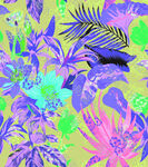 热带花卉植物多彩图案