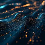 梦幻粒子流科技背景图
