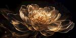 金色透明花朵梦幻绽放