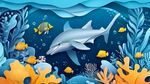 海底海豚与缤纷鱼类世界