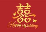 喜庆婚礼双囍装饰图案