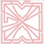 几何线条构成的粉色装饰图案