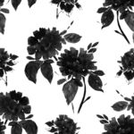 黑白花卉图案纹理