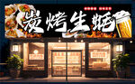 烤生蚝招牌  门头