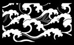 黑白海浪图案