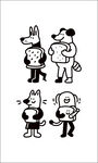 卡通动物人物趣味插画