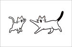两只猫咪的趣味动态图