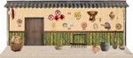 中式传统小屋模型
