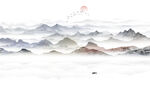 水墨画山水