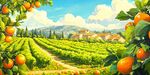 田园橘园美景