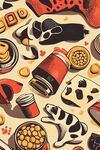 萌宠食品与用品插画展示