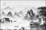 水墨江南水乡