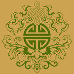 中式传统福寿纹装饰图案