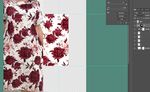 紫粉花卉图案