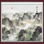 水墨山水国画风景图