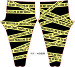 警示胶带风个性紧身裤设计