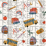 校园学习元素水彩插画