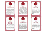 红色边框文字卡片展示