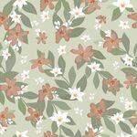 清新花卉图案背景无缝数码印花