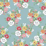 清新花卉图案背景无缝数码印花