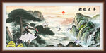 松鹤延年国画