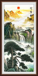 迎客松山水画