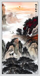 旭日东升玄关画