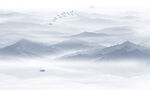 水墨群山背景图