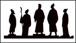 古代官员人物剪影
