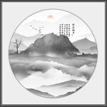 山水国画背景画