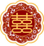 中式喜庆婚礼红包图案