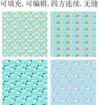  独角兽图案  卡通小马 