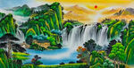 客厅山水挂画