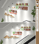 校园阅读楼梯墙