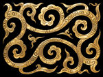 金色华丽复古花纹图案