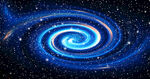 梦幻蓝色星系漩涡