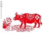 牛剪纸