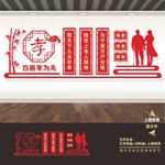 老有所养百善孝为先文化墙
