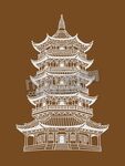 中式古塔矢量图