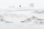 中式山水屏风画
