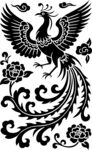 中式凤凰花卉传统图案