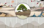 中式山水风装饰画设计素材