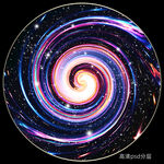 圆形宇宙星空