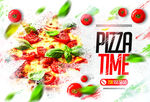 披萨美食海报