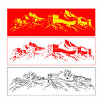 矢量长城图案