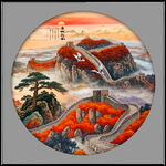 圆形山水画