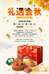 二十四节气中秋节螃蟹礼盒海报