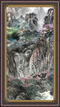 山水中堂 国画山水风景 写意山