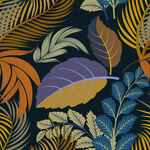 热带风多彩叶片图案设计