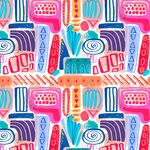 多彩几何民族风图案设计